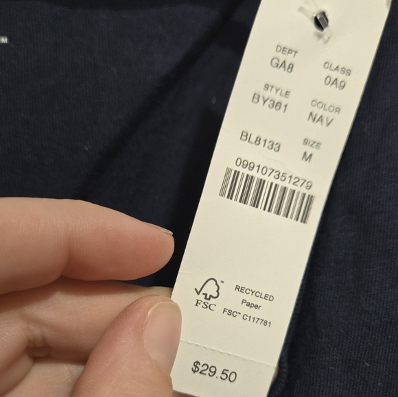 J Crew Vintage jersey classic-fit V-neck T-shirt - Picture 3 of 3